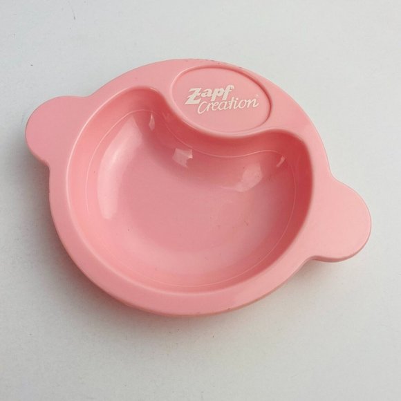 Zapf Creations Doll Pretend Play Pink Baby Food Dish Accessory Toy Girls - Picture 2 of 5